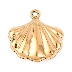 Shell Shape 304 подвески из нержавеющей стали, золотые, формы раковины, 15.5x15x5 мм, отверстие : 1 мм