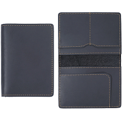 Noir Étuis de protection pour passeport en cuir de vachette, rectangle, noir, 143x105x8mm