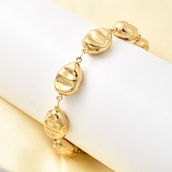 Золотой 304 из нержавеющей стали ссылку цепи браслеты, овальные, золотые, 8 дюйм (20.4 см)