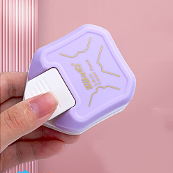 Лиловый Мини пластиковый угловой округляющий ремесленный дырокол, Углорезы для скрапбукинга и поделок из бумаги, сирень, 7x5.9x3.4 см