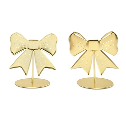 Золотой Подставки для демонстрации железных сережек в форме бантика, золотые, 5.05x12.45x16 см