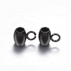 Черный 304 дуги из нержавеющей стали, петля под залог, овальные, ионное покрытие (ip), электрофорез черный, 7x5x4 мм, отверстие : 2 мм, внутренний диаметр: 2 мм