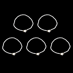 Морская Ракушка Стеклянный бисер стрейч браслеты, браслеты со звездами для женщин, цвет морской раковины, внутренний диаметр: 6-1/2 дюйм (16.5 см)