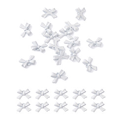 Белый Кулоны с эмалевой росписью, бантом, белые, 10x15x3 мм, отверстие : 1.2 мм