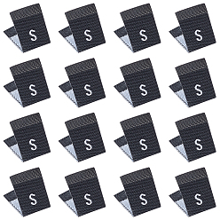 Черный Этикетки размера одежды, аксессуары для одежды, теги размера, чёрные, 18x12.5x1 мм, 600 шт / комплект