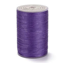 Индиго Круглая вощеная нить из полиэстера, микро шнур макраме, витой шнур, для шитья кожи, индиговые, 0.3~0.4 мм, около 174.98 ярдов (160 м) / рулон