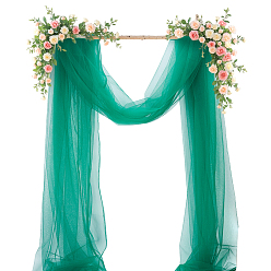 Темно-Зеленый Полиэфирная марлевая ткань, для свадебного оформления, темно-зеленый, 1600x0.1 мм, 6 м / шт