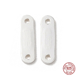 Серебро 925 стерлингового серебра ссылки, цепи вкладки, с печатью 925, серебряные, 8.5x2.5x0.5 мм, отверстие : 0.7 мм