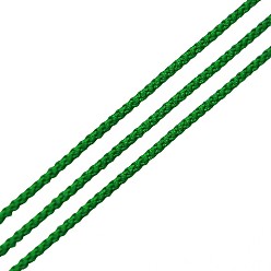 Темно-Зеленый Экологически чистые окрашенные круглые нейлоновые хлопковые шнуры с нитками, темно-зеленый, 1 мм, 20 ярдов / рулон