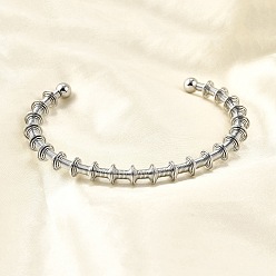 Нержавеющая Сталь Цвет 304 браслеты-манжеты из нержавеющей стали для женщин, цвет нержавеющей стали, 1/4 дюйм (0.65 см), внутренний диаметр: 2x2-3/4 дюйм (5x6.9 см)