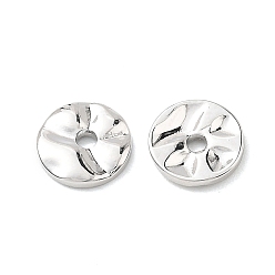 Real Platinum Plated SHEGRACE Brass Spacer Beads, Disc, Cadmium Free & Nickel Free & Lead Free, Real Platinum Plated, 1x6mm, Hole: 1.2mm