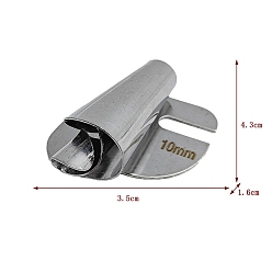 Stainless Steel Color Stainless Iron Sewing Rolled Hemmer Foot, Wide Rolled Hem Pressure Foot, Stainless Steel Color, 41x35x16mm