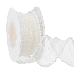 Бежевый Лента из полиэстера и пластика, для вечеринки по упаковке подарков, бежевые, 1-5/8 дюйм (40 мм), около 4.92 ярдов (4.5 м) / рулон