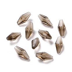 Верблюжий Прозрачные стеклянные шарики k 9, граненые, двухконусные, верблюжие, 8x4 мм, отверстие : 1 мм