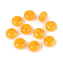 Оранжевый Непрозрачные шарики cmолы, рондель, оранжевые, 8x5 мм, отверстие : 1.5 мм