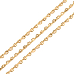 Золотой 304 кабельные цепи из нержавеющей стали, пайки, с катушкой, золотые, 2~2.5x1~2x0.3~0.5 мм