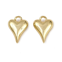 Настоящее золото 18K Латунные подвески, сердце прелести, долговечный, без кадмия и без свинца, стойки покрытие, реальный 18 k позолоченный, 14.5x10.5x5.5 мм, отверстие : 2 мм