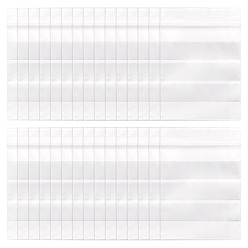 Transparent 100 Stück wiederverschließbare Beutel, wiederverschließbare Beutel, kann geschrieben werden, Rechteck, Transparent, 5.9~7.1x5x0.01 cm