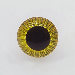Желтый Ремесла пластмассовые глаза куклы, Чучела игрушечных глаз, безопасные глаза, полукруглый, желтые, 15 мм