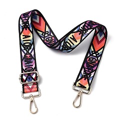 Другие Регулируемый нейлоновый ремешок-цепочка для сумки, с поворотными застежками из легкого золота, для аксессуаров для замены сумок, красочный, геометрический рисунок, 82~147x3.9 см
