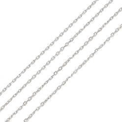 Нержавеющая Сталь Цвет 304 кабельные цепи из нержавеющей стали, пайки, с катушкой, цвет нержавеющей стали, 1x0.8x0.1 мм