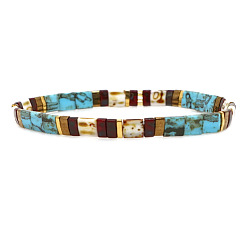 (52) Непрозрачная лаванда Браслеты из стеклянных бусин в винтажном стиле для женщин, разноцветные