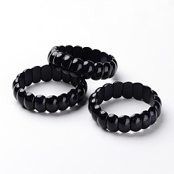 Blue Goldstone Synthetic Blue Goldstone Beaded Stretch Bracelets, Oval, (2-3/8 inch~2-1/2 inch)59~63mm