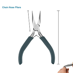 Нержавеющая Сталь Цвет Плоскогубцы из нержавеющей стали, не оставляющие следов ржавчины, изготовления ювелирных изделий поставок, цепь клещи, цвет нержавеющей стали, 12 см