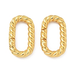 Настоящее золото 24K Латунные пружинные кольца, Twist овальные, долговечный, стойки покрытие, без свинца и без кадмия, реальный 24 k позолоченный, 19.5x11.5x3 мм, внутренний диаметр: 13.5x5.5 мм