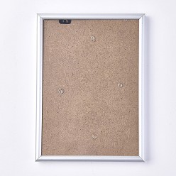 Платина Сплав фоторамка, с органическим стеклом, для настенного монтажа и настольного дисплея, прямоугольные, платина, 19x14x1.55 см, внутренний размер: 17.1x12.2 см