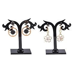 Черный Дисплей серьги, дисплей ювелирных изделий стойки, серьги древостоя, 8 см шириной, 8 см высотой