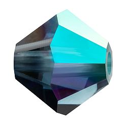 30340 200 Montana AB Хрустальные бусины preciosa®, чешский хрусталь, биконус(451 69 302 рондель), 30340 200 монтана аб, 5 мм, отверстие : 1 мм