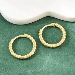 Real 18K Gold Plated Brass Huggie Hoop Earrings, Lead Free & Cadmium Free, Rack Plating, Long-Lasting Plated, Real 18K Gold Plated, 16x2mm