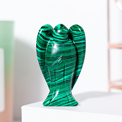 Малахит Фигурка ангела из синтетического малахита, 50x35 мм