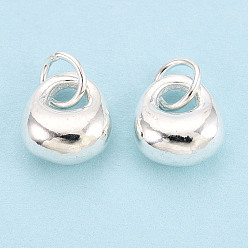 Серебро 925 подвески-замки с долговечностью из стерлингового серебра, с прыжковых колец, серебряные, 9.2~9.8x8.5x5 мм, отверстие : 3.8 мм