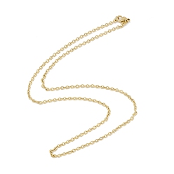 Золотой Вакуумное покрытие pvd 304 ожерелье из нержавеющей стали с цепочками для мужчин и женщин, золотые, 17.91 дюйм (45.5 см)