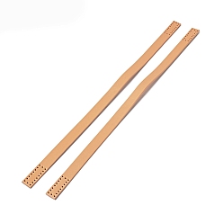 Сэнди Коричневый Воловья кожа пришиваем ручки сумок, аксессуары для замены ремня для сумки, песчаный коричневый, 39~42x1.45x0.3 см, отверстие : 1.4 мм