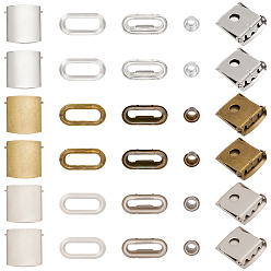 (52) Непрозрачная лаванда 30 наборы 3 цвета железная бейсболка кепка пряжка ремешок застежка клип комплект, пряжка для шляпы с ушком, регулируемые пряжки для лямок рюкзака, разноцветные, 21.2x19.5 мм, 10 наборы / цвет