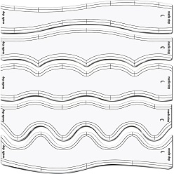 Прозрачный Набор швейных измерительных инструментов из прозрачного акрила, прозрачные, 260x91x3 мм, 5 шт / комплект