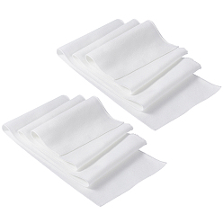 Белый 2шт. полиэфирная эластичная ткань в рубчик, для аксессуаров одежды, белые, 100x15x0.15~0.2 см