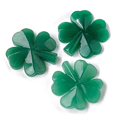 Зеленый Авантюрин Резные фигурки клевера из натурального зеленого авантюрина, для домашнего украшения рабочего стола, 55 мм