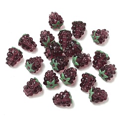 Hellviolettrot Manuell Murano Glas Perlen, Traube, hellviolettrot, 14x12 mm, Bohrung: 1.5 mm