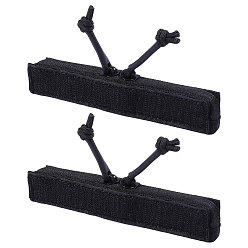 Черный Тактическая жилетная лента-молния из нейлона и пластика, чёрные, 163x28x13 мм