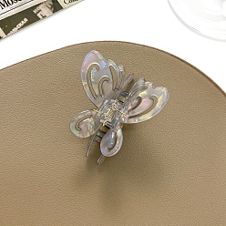 Серый Акриловые заколки для волос в форме бабочки, аксессуары для волос для женщин и девочек, серые, 58 мм