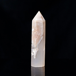 Вишневый агат Натуральный агат вишневого цвета с заостренной призмой, украшение для домашнего дисплея, исцеляющие каменные палочки, для рейки чакра медитативная терапия decos, граненый пуля, 40~50 мм