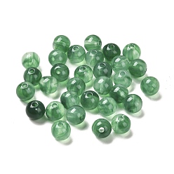 Medium Sea Green Imitation Jade Acrylic Beads, Round, Medium Sea Green, 8mm, Hole: 1.8mm, about 1886pcs/500g