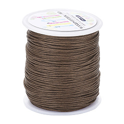 Saddle Brown Waxed Cotton Cords, Saddle Brown, 1mm, about 100yards/roll(91.44m/roll), 300 feet/roll