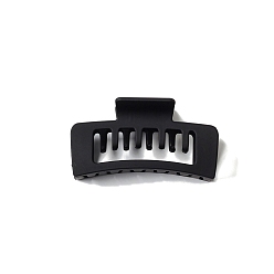 Черный Пластиковые зажимы когтя волос, аксессуары для волос для женщин и девочек, прямоугольные, чёрные, 80x40x42 мм