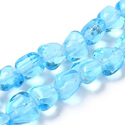 Темно-Голубой Бусы лэмпворк ручной работы, самородки, глубокое синее небо, 10x9.5x7.5 мм, отверстие : 1.2 мм, около 40 шт / нитка, 15.16 дюйм (38.5 см)