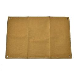 Dark Goldenrod Polyester Badge Storage Display Poster, Armband Patch Holder Board Hook & Loop Patch Panel, Dark Goldenrod, fold: 38x19.5x1cm, unfold: 57x38x0.3cm, Hole: 6mm